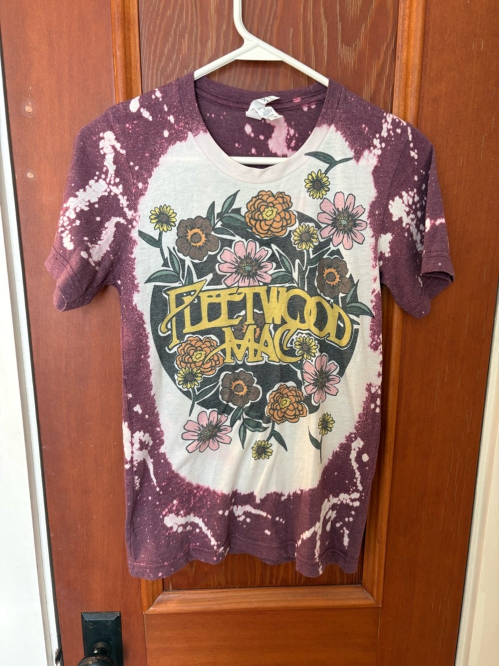 Purple Tie-Dye Fleetwood Mac Floral Graphic Tee